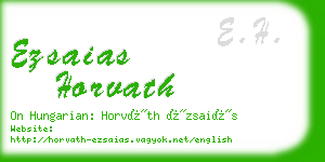 ezsaias horvath business card